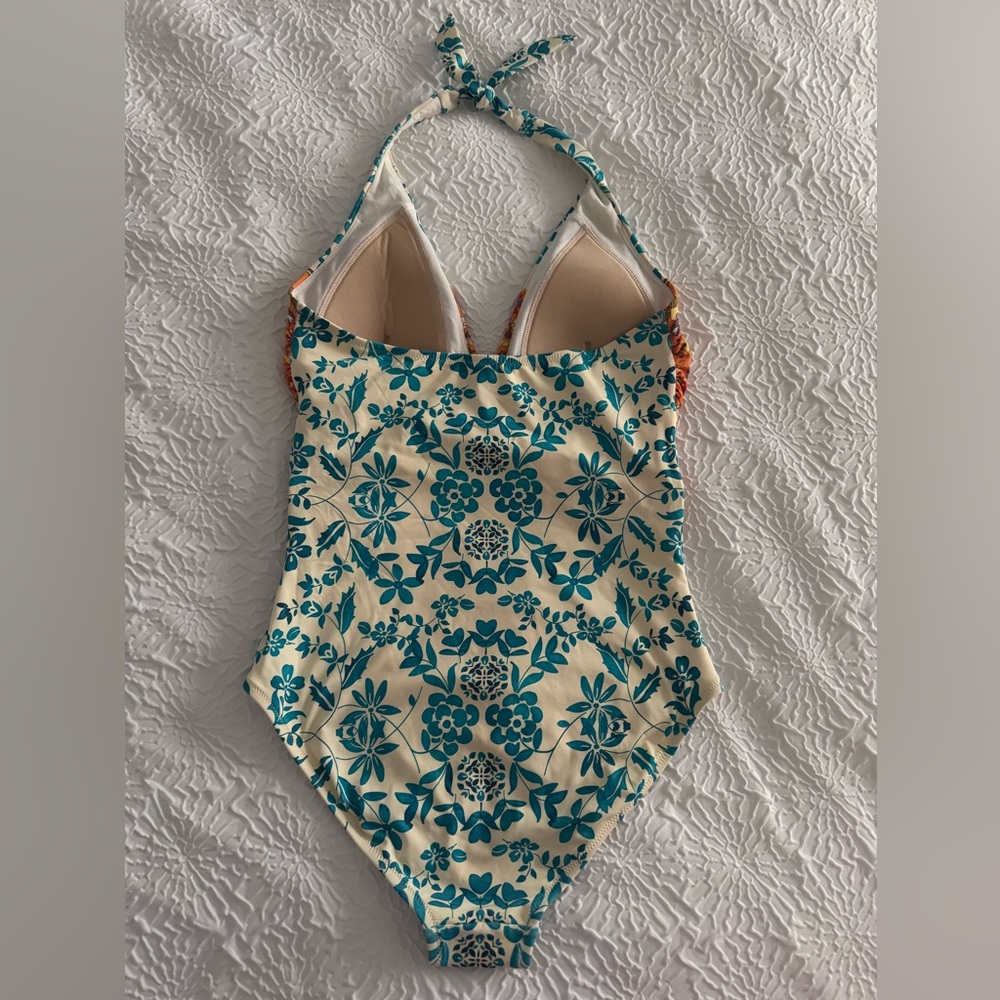 JOHNNY WAS Ellyo Twisted Halter One-Piece Swimsuit Small - Picture 2 of 9